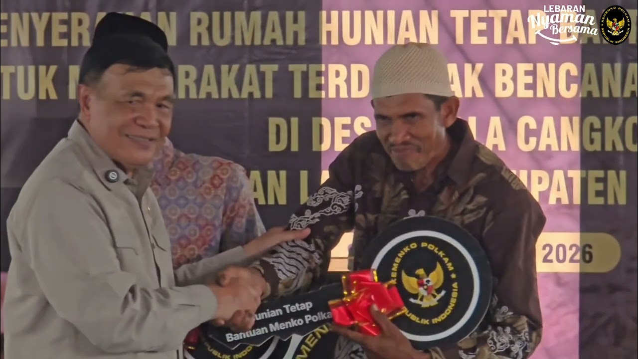 Menko Polkam Resmikan 104 Hunian Tetap Untuk Masyarakat Terdampak Bencana di Aceh Utara