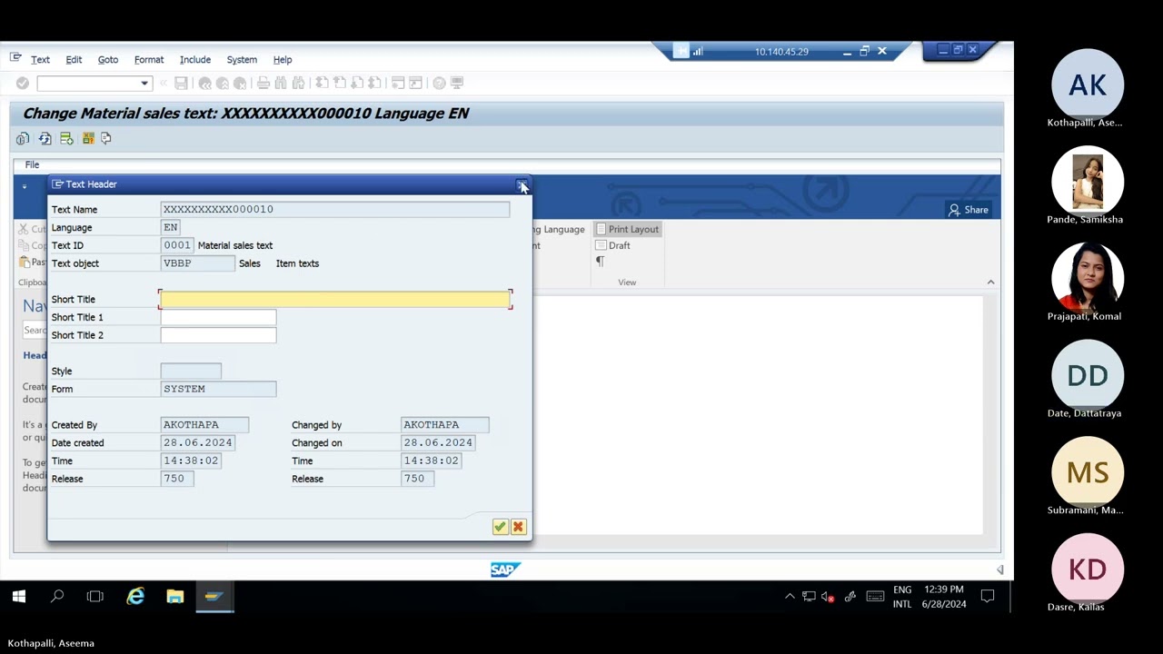 Copying Requirement VOFM Routine for VOTXN