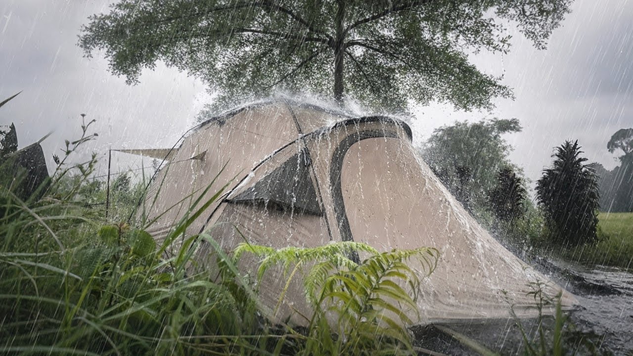 AMAZING RAIN‼️HEAVY RAIN CAMPING FOR RELAXING & COZY ESCAPE