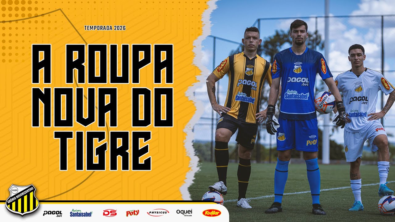 🟨⬛️ Gr&ecirc;mio Novorizontino est&aacute; de roupa nova para temporada 2026