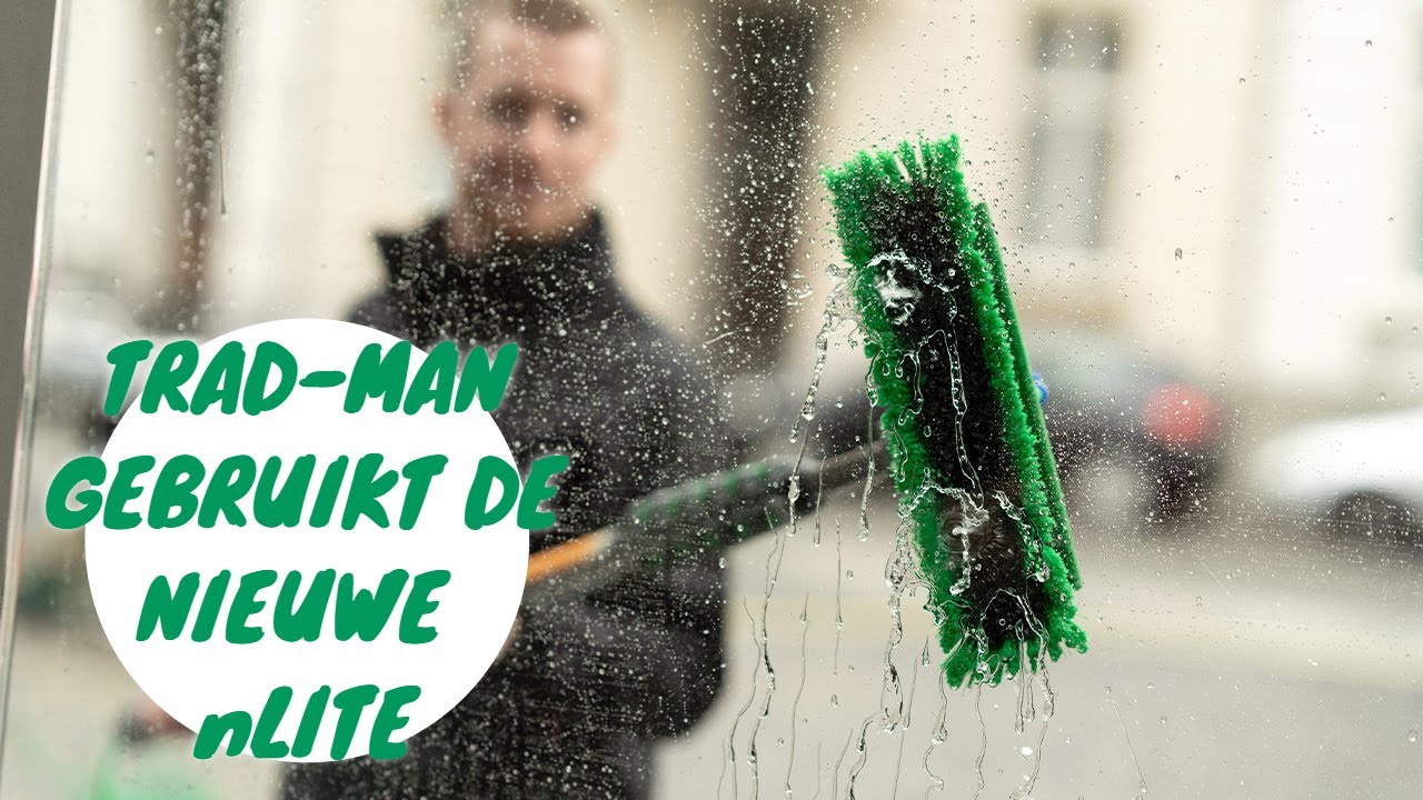 Trad-Man maakt gebruik van het nieuwe UNGER nLITE watergevoerde telescopische stelensysteem