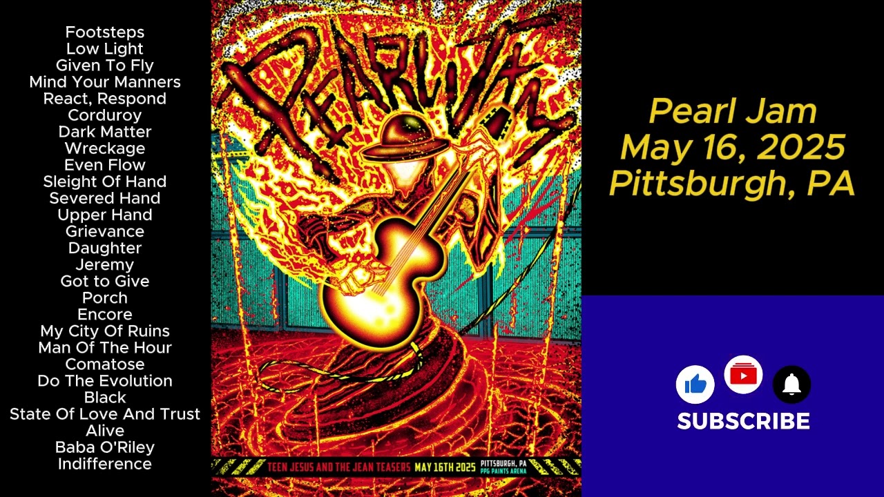 Pearl Jam May 16, 2025 Pittsburgh Pennsylvania Full Show LIVE Music Concert Dark Matter Tour Grunge