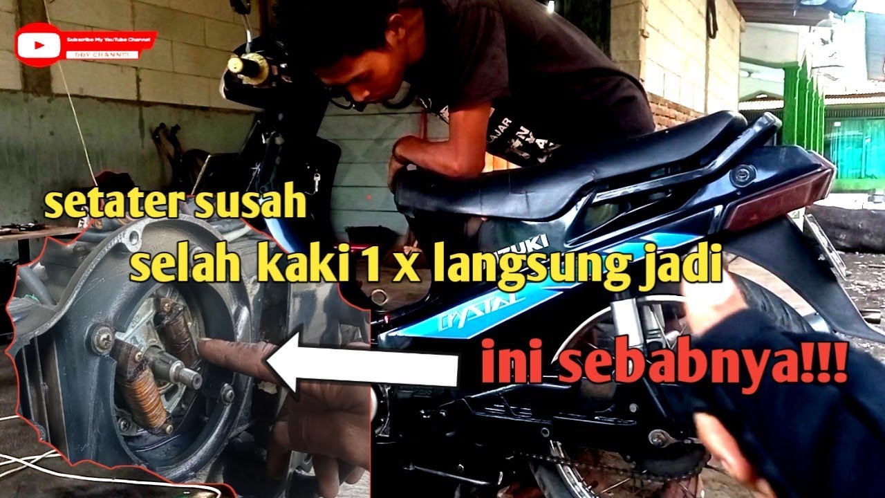 penyebab rc 100,crystal,tornado tidak bisa di stater tangan padahal di setater kaki mudah hidup