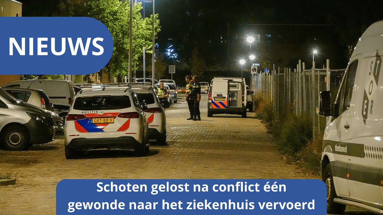 Schoten gelost na conflict &eacute;&eacute;n gewonde naar het ziekenhuis vervoerd