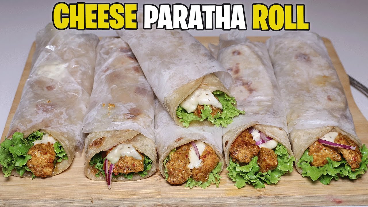 Chicken Cheese Paratha Roll Recipe l Chicken Paratha Roll Recipe By Kitchen With Amna