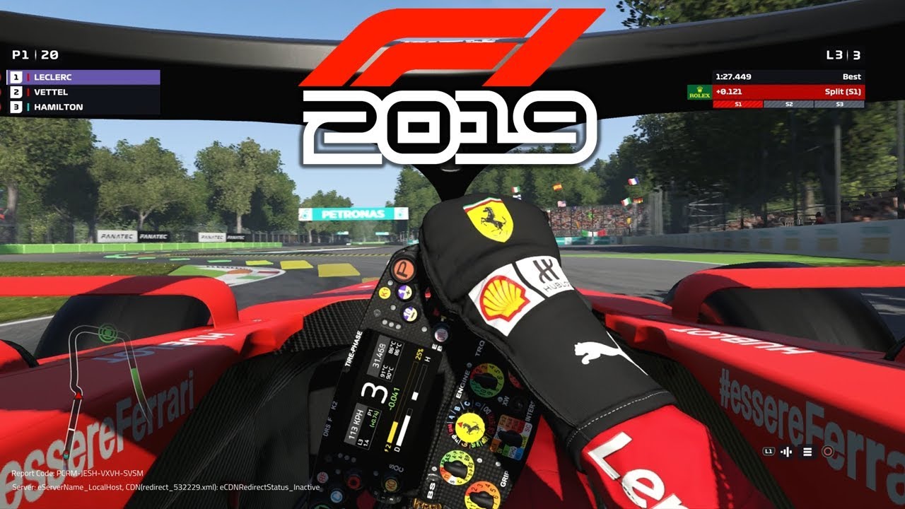 F1 2019 EXCLUSIVE Gameplay - Race in ITALY with Charles Leclerc (F1 2019 Game Ferrari)