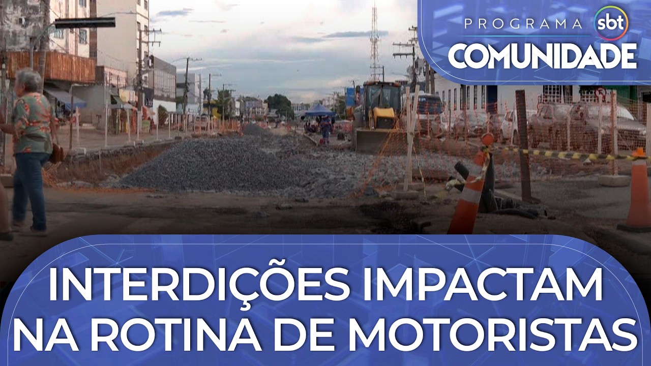 Trânsito na região central: Interdições impactam na rotina de motoristas