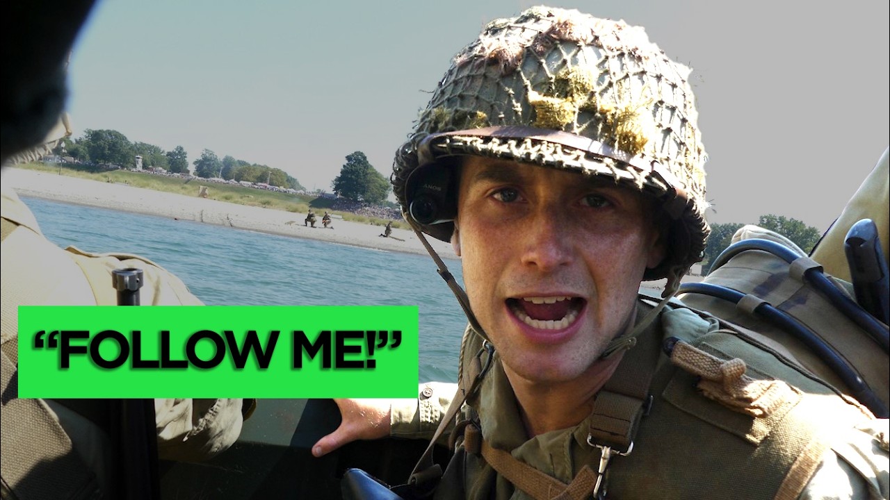 WWII History Comes Alive: Omaha Beach Reenactment POV