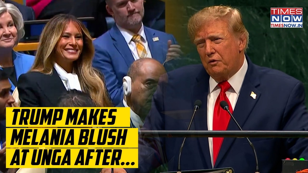 Trump Makes MELANIA Blush At UNGA As US President's Words Leave FLOTUS In AWE! WATCH