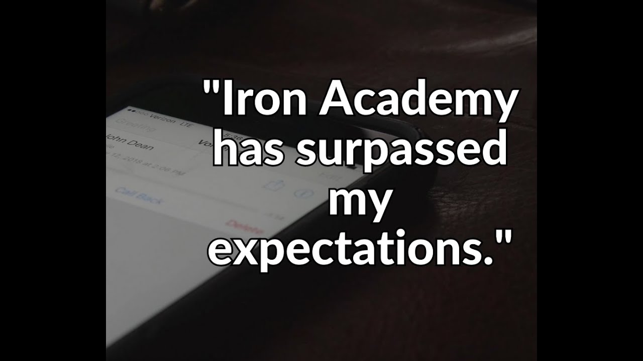A voicemail from a former Iron Academy parent