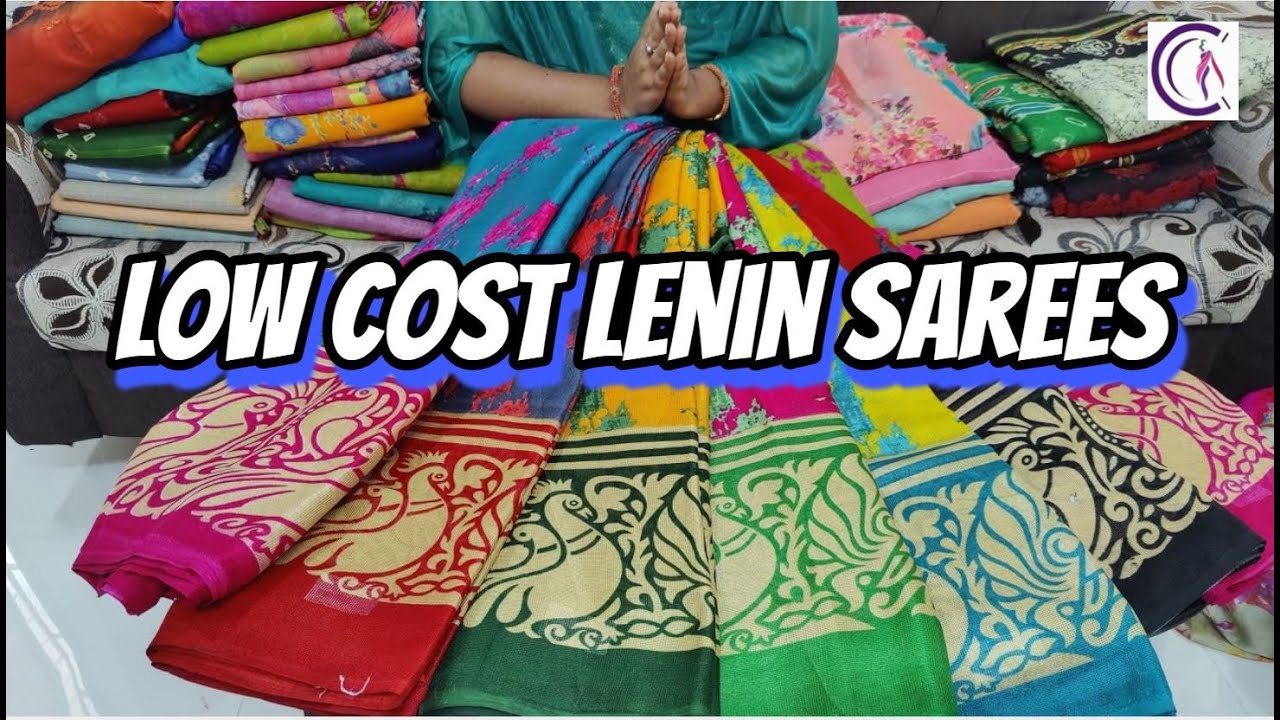 🙏8639393619🙏 DIWALI DHAMAKA SALE ALL TYPES OF LENIN SAREES WITH LOW COST IN CHIRALA SAREES SAREES 🤗🤗
