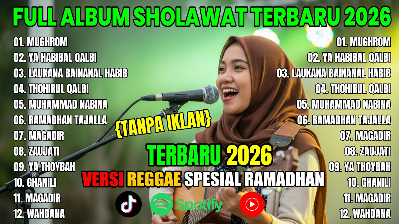 Full Album Sholawat Reggae Terpopuler 2026 🌴 Full Bass & Vokal Jernih | Lagu Islami Penyejuk Hati
