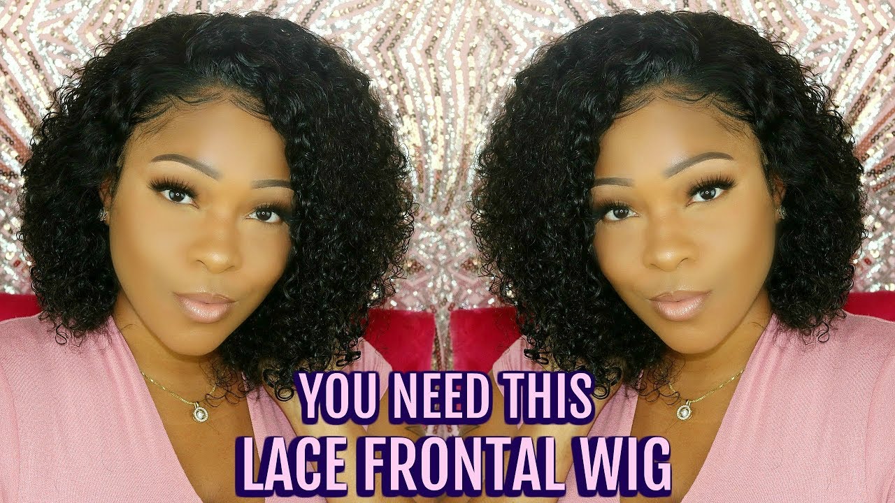 My Wet N Go Summer Curly Wig Look | Everyday Low Maintenance Lace Frontal Wig | Short Curly Bob