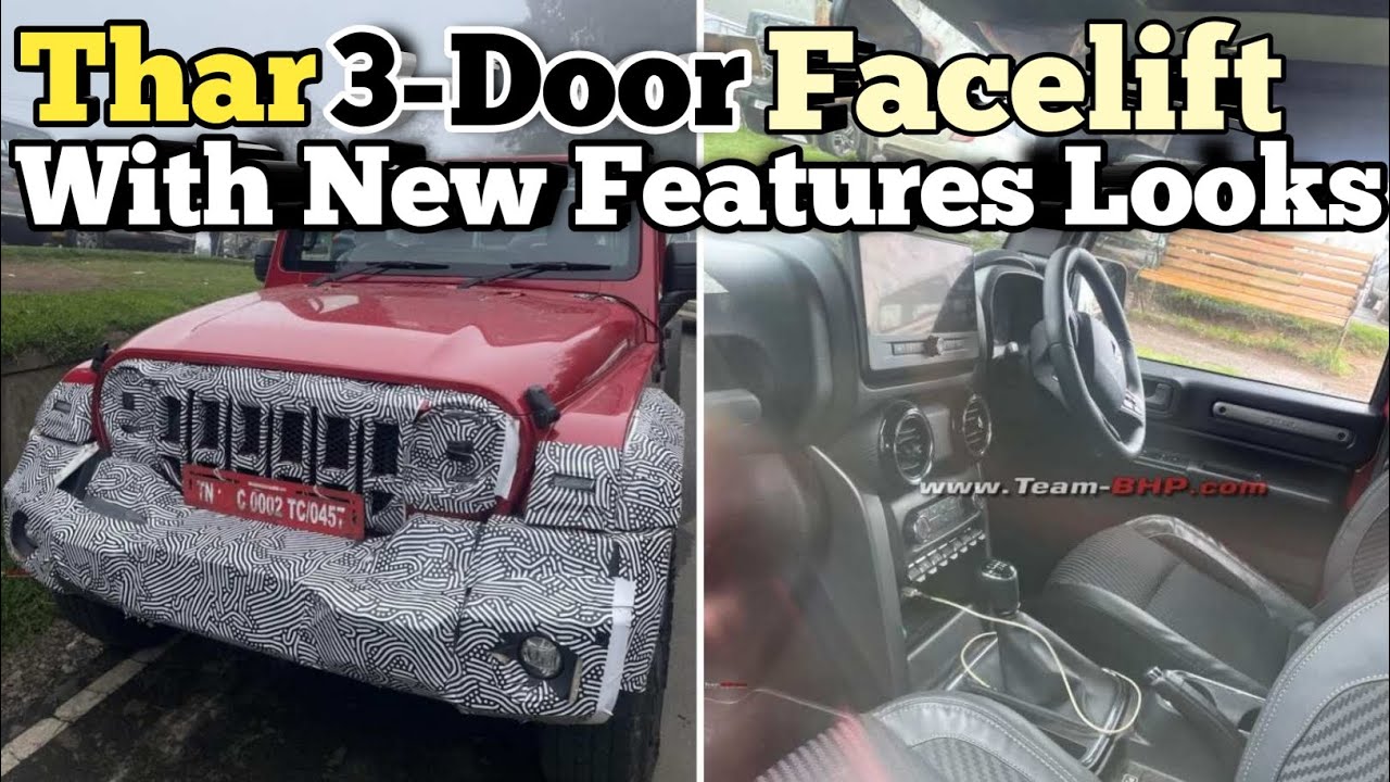 Mahindra Thar Facelift 2026 interior Revealed With New Features Looks Price