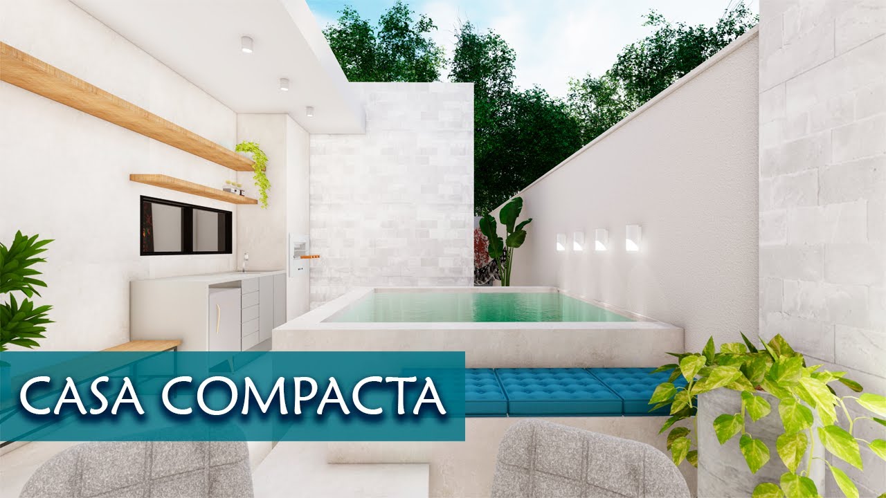 CASA COMPACTA TÉRREA - 04 QUARTOS E PISCINA | 150 m² - TERRENO 10x20