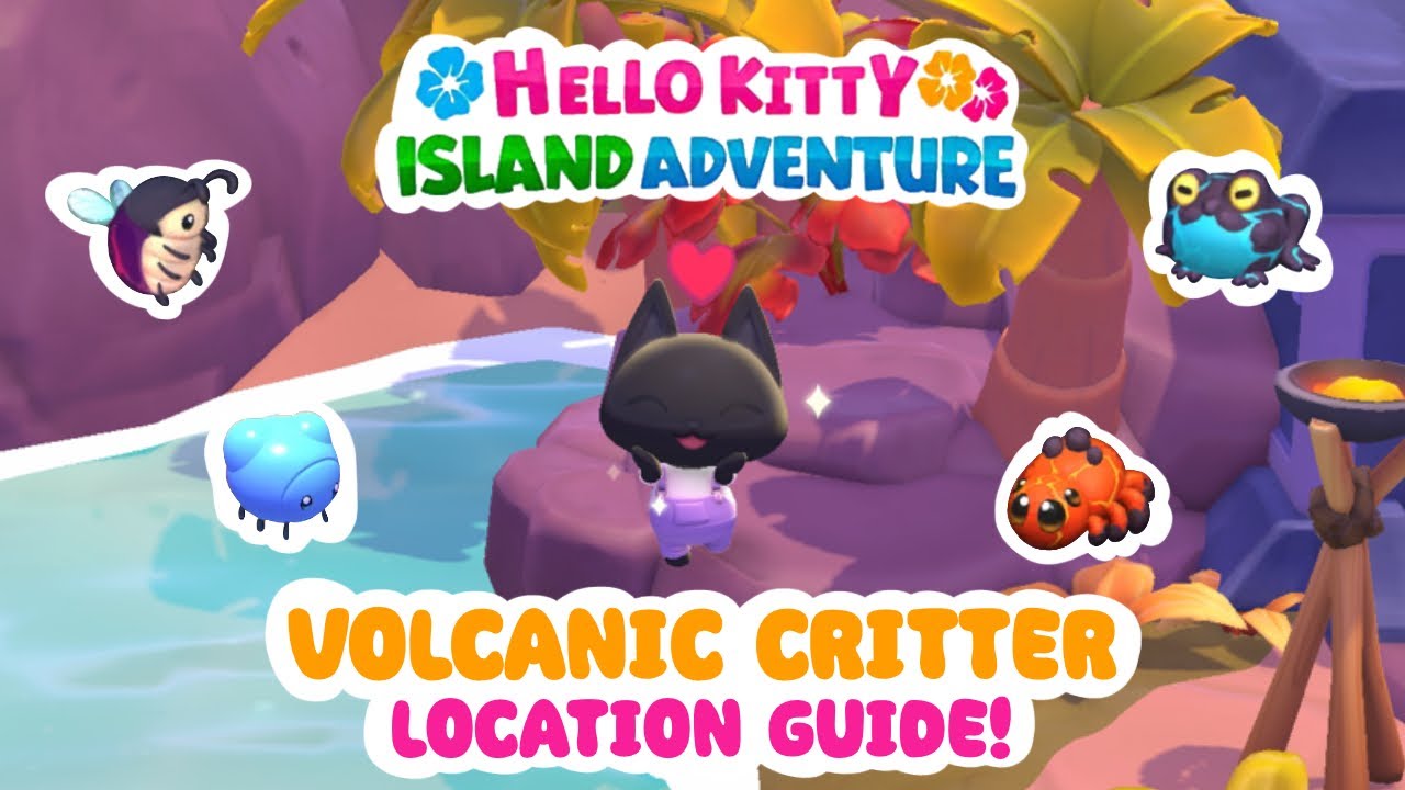 VOLCANIC CRITTER location guide! 🌋💥 Hello Kitty Island Adventure + where to find the Magmiter