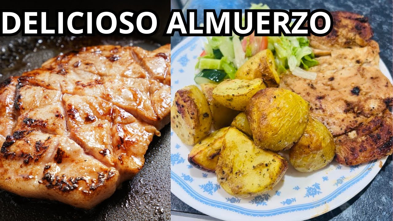 PECHUGA DE POLLO A LA PLANCHA CON PAPAS DORADAS| SALUDABLE Y FÁCIL DE PREPARAR