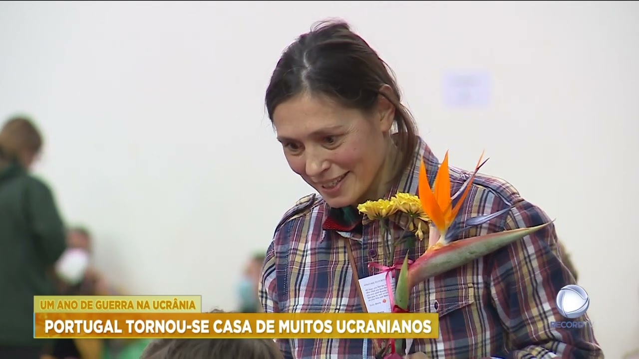 Refugiados após um ano de guerra na Ucrânia