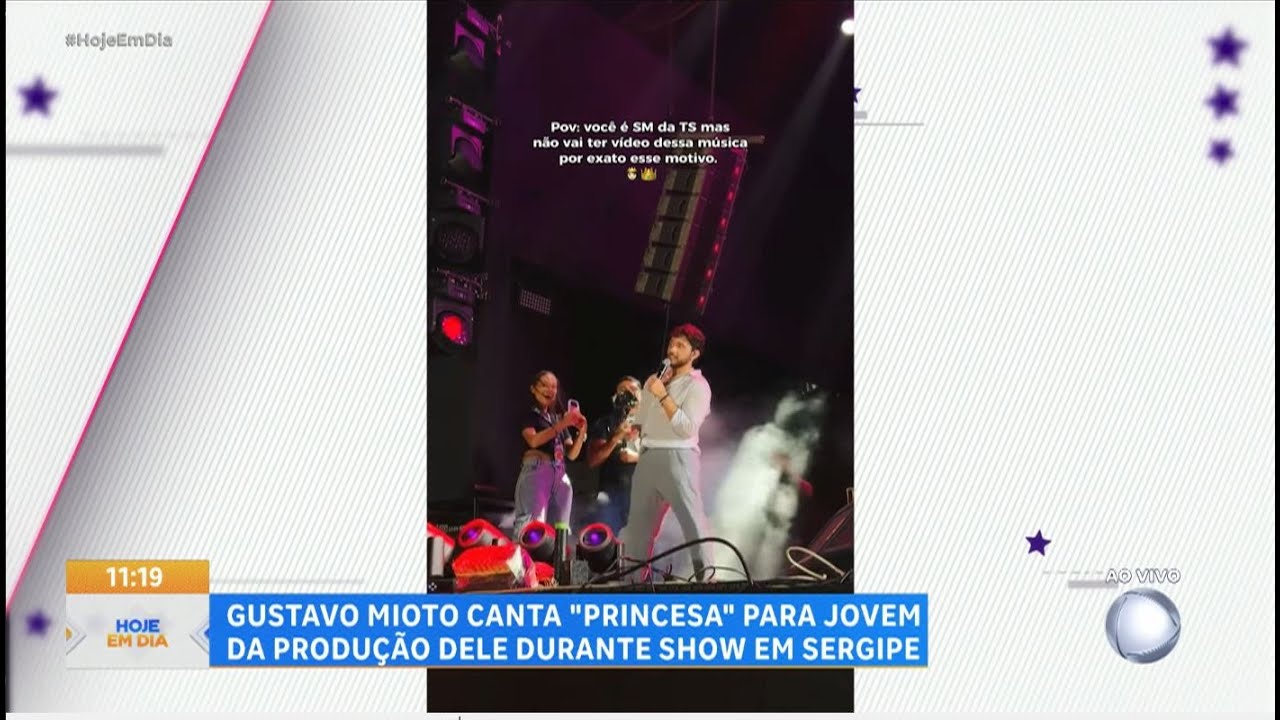HOJE EM DIA: Gustavo Mioto surpreende jovem ao cantar música princesa para ela