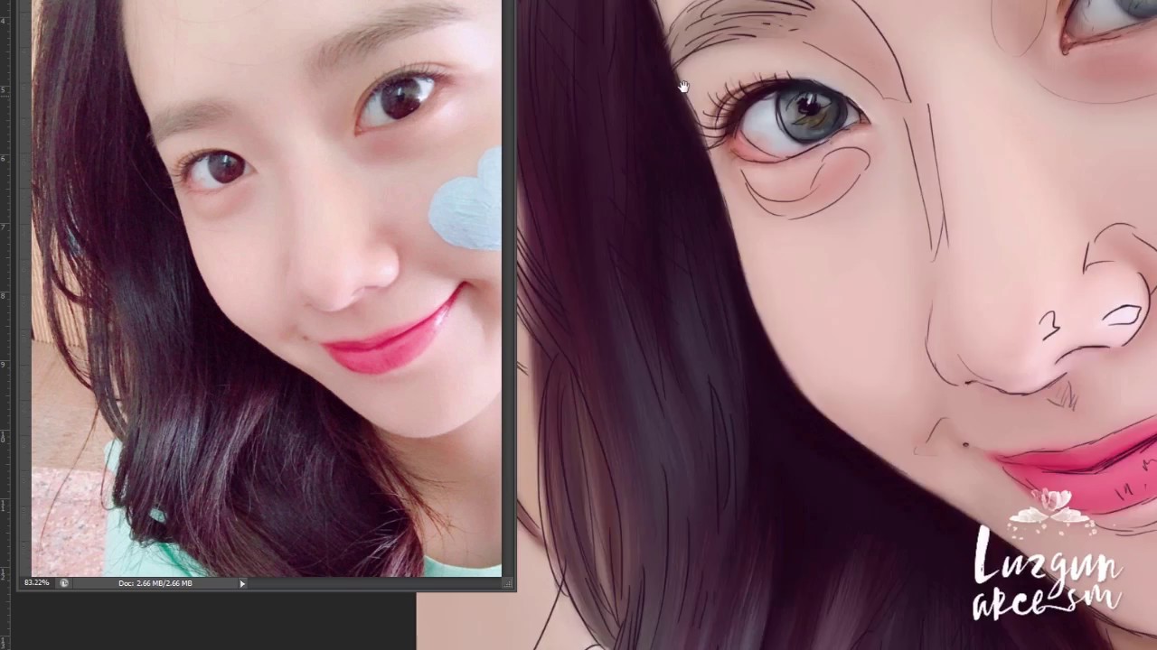 [FANART SNSD]Speed Painting Digital Yoona by luzgunarce_sm
