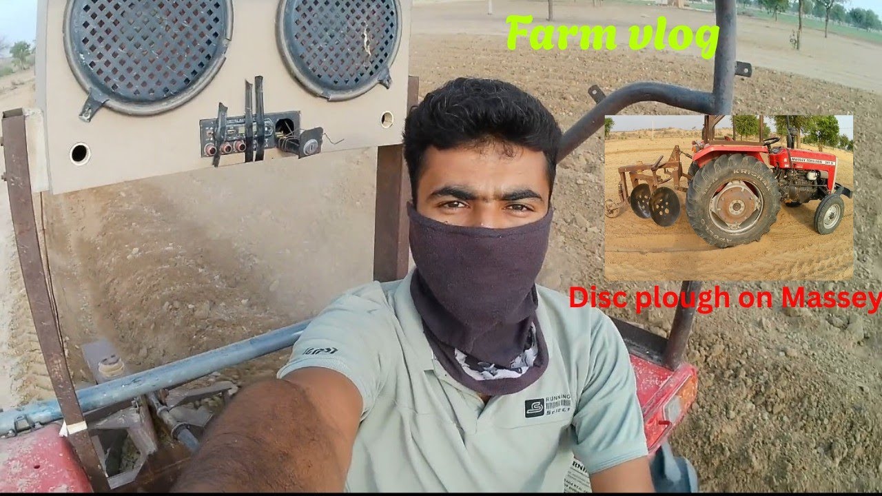 Stunt on Massey Ferguson 241 di. Disc plough on Massey Ferguson 241 di🚜. Farming vlog -1.