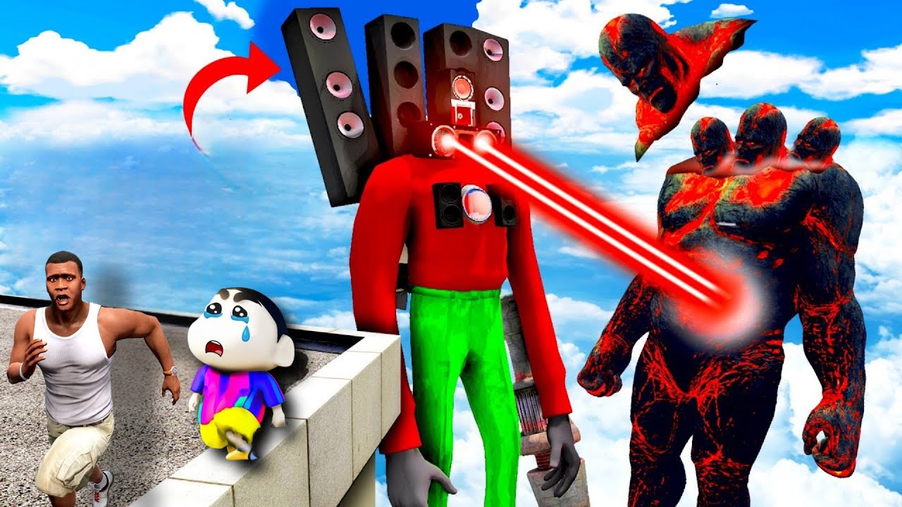 SKELETON SPEAKERMAN vs LAVA GOD in GTA 5 | Gta 5 tamil | Skibidi Toilets | Gta 5 mods