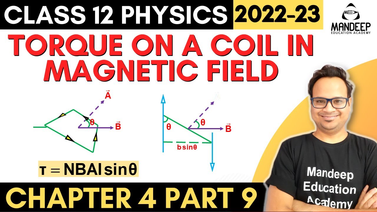 Torque Acting on a Current Carrying Coil in a Magnetic Field Class 12 Physics Chapter 4 | Board 2023
