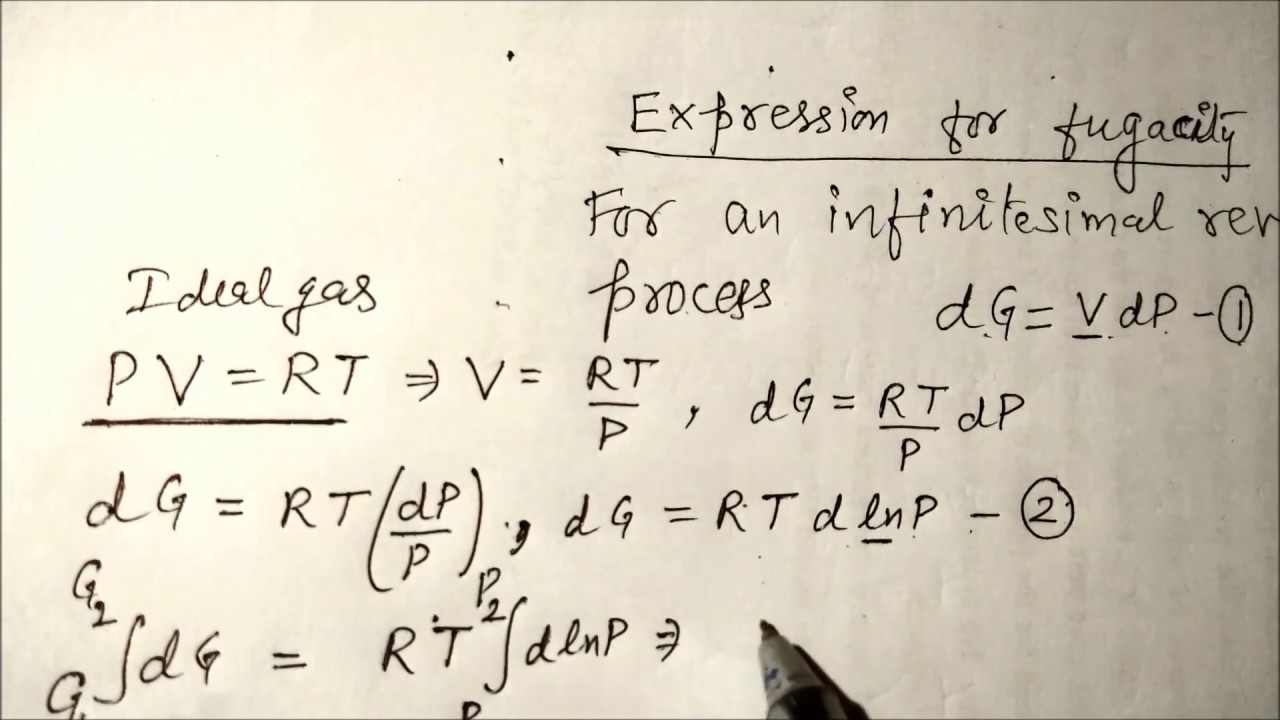 Fugacity | Graphical method |  Numericals in Hindi | HNGU PATAN |
