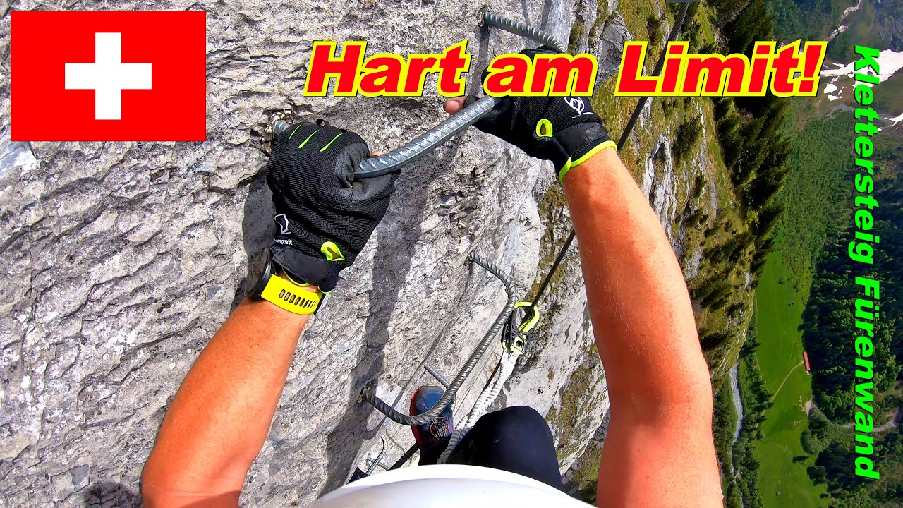 Fürenwand Klettersteig Engelberg (Schweiz) | sehr langer+steiler Sportklettersteig | VIA FERRATA