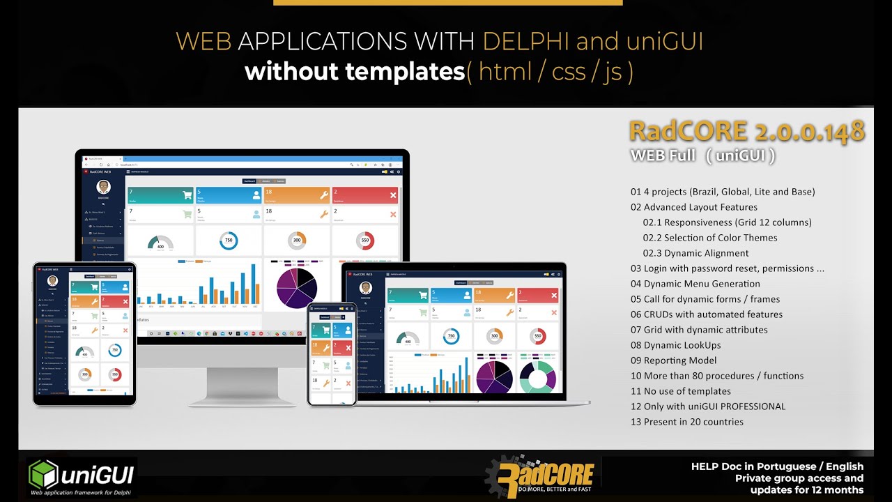 Projeto RadCORE 2.0.0.148 - Delphi + uniGUI( powered )