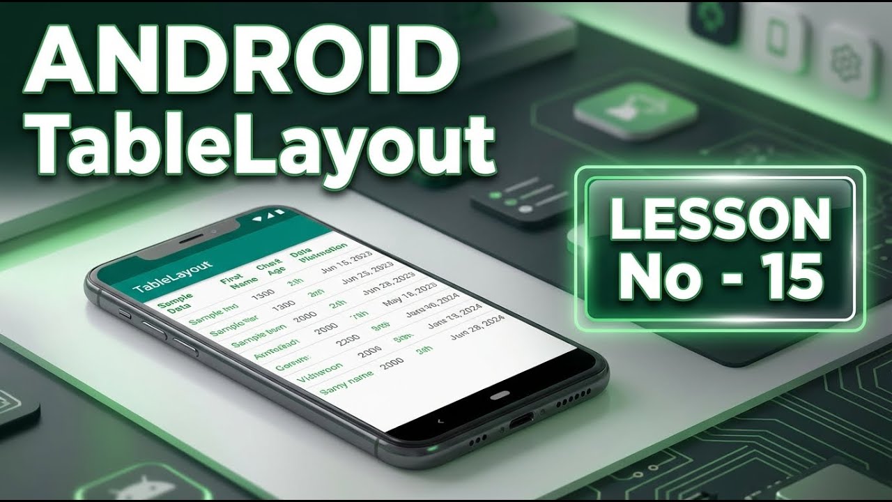 Android Table Layout | Lesson - 15 | Android Programming | Computer Guruji