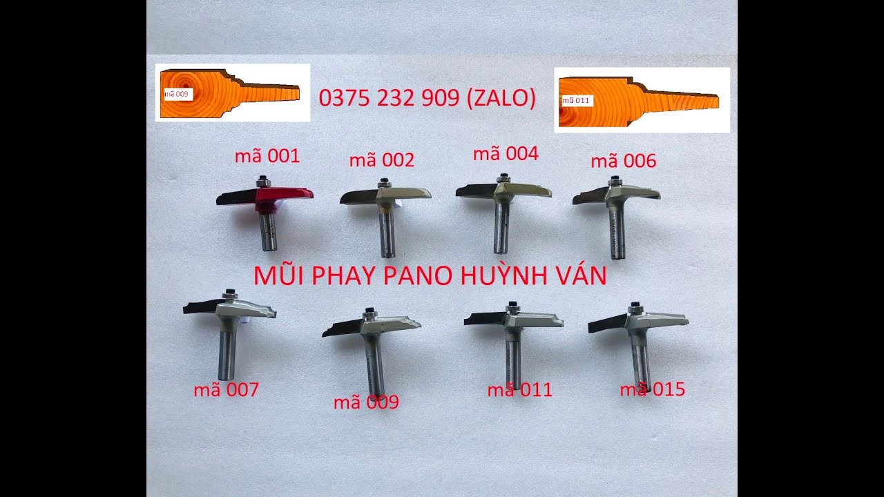 8 mẫu Mũi phay pano ván huỳnh, trám cửa | 0375232909