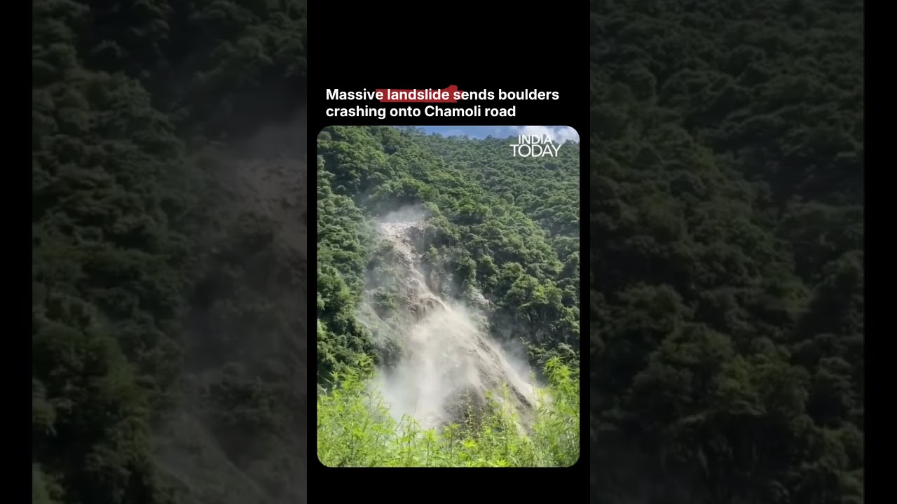 Massive Landslide Hits Chamoli, Karnaprayag&ndash;Nainisain Road Blocked After Hill Collapse #uttarakhand