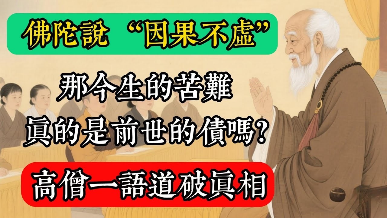 佛陀說 “因果不虛”，那今生的苦難，真的是前世的債嗎？高僧一語道破真相！#佛教 #佛家 #佛法 #佛學知識 #佛學智慧 #修心修行 #佛教文化 #禪悟人生 #傳統文化