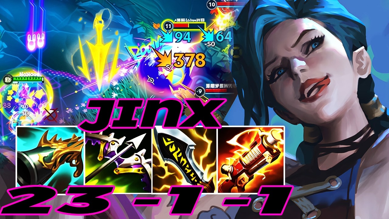 WILD RIFT JINX ADC GAMEPLAY | 23 -1 -1 MVP | JINX BUILD RUNES