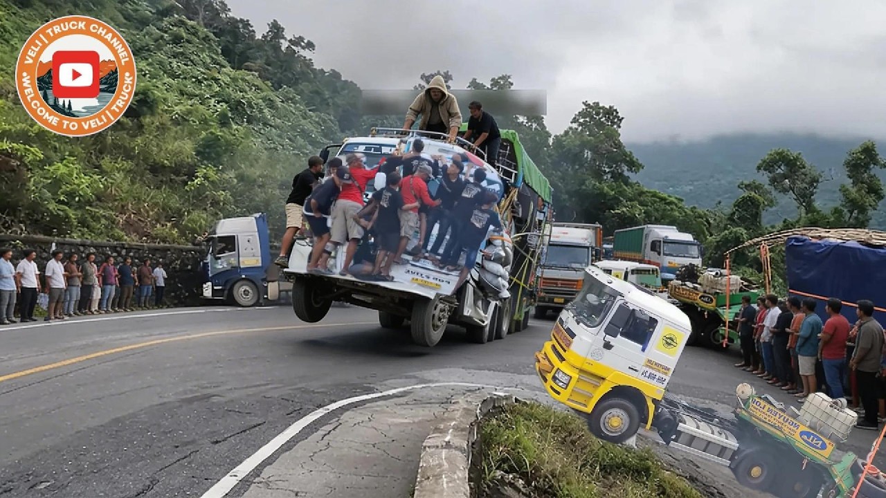 Перегруженные грузовики и горькие последствия &ndash; шокирующие моменты, когда грузовики теряют управл...