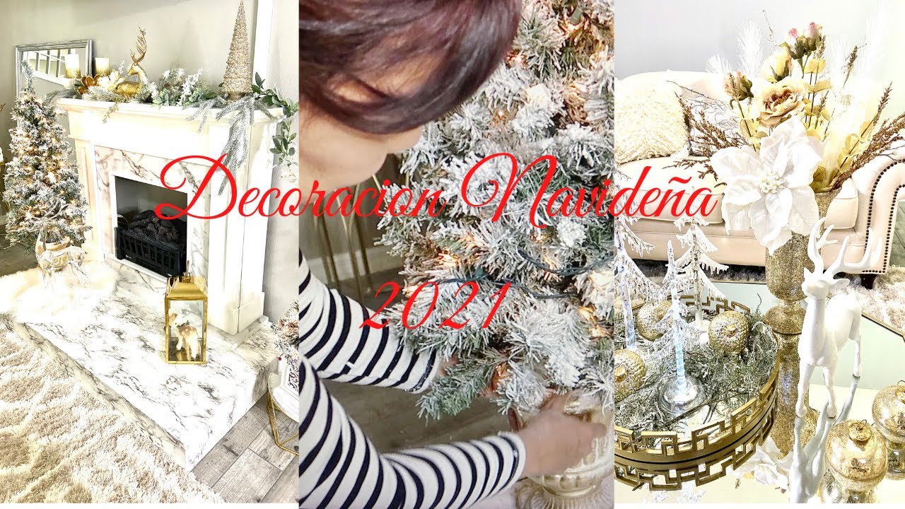 DECORACION NAVIDEÑA 2021|  IDEAS PARA DECORAR TU SALA Y CHIMENEA EN NAVIDAD.  CKHRISTMAS DECOR 🎄