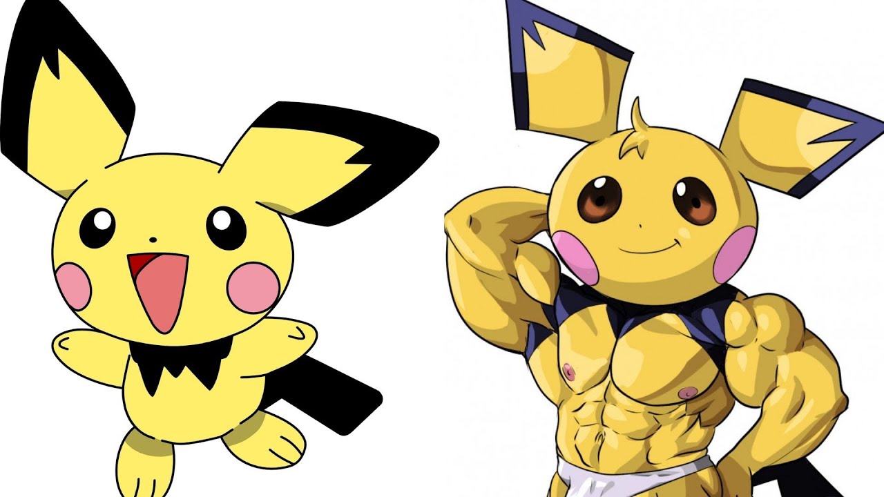 POKEMON CHARACTERS AS BODYBUILDER VERSIONS - POKEMON AS MUSCULAR VERSIONS
