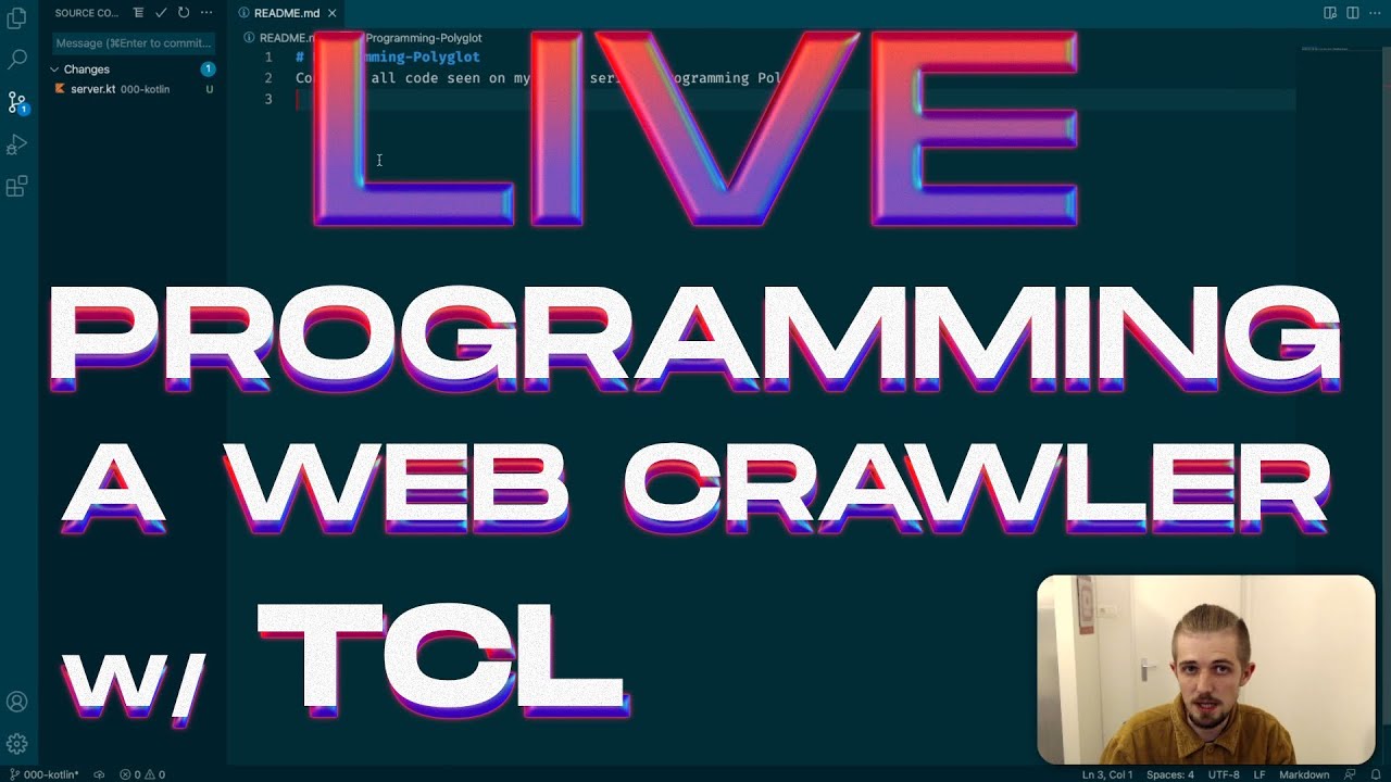 LIVE Programming a Web Crawler w/ Tcl – Programming Polyglot #001