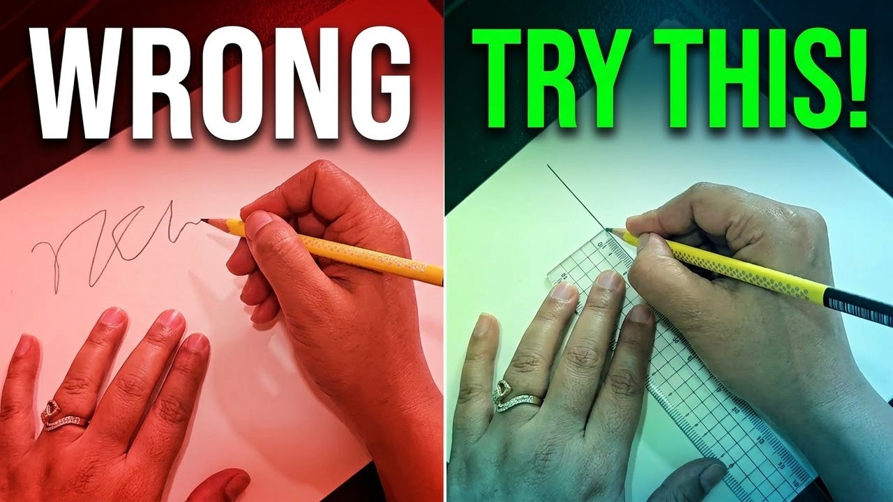 Why Beginners Can't Draw Straight Lines ✏️ | Easy Practice + Common Mistakes