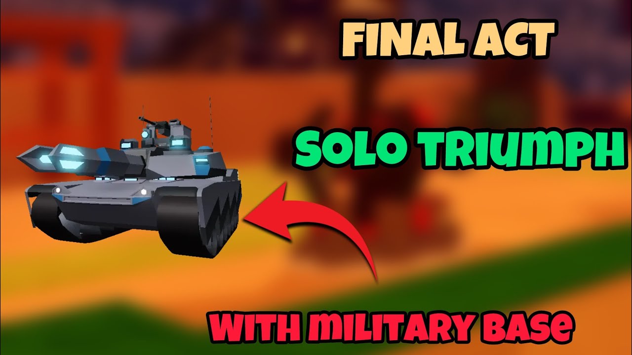 Final Act Solo Triumph with MILITARY BASE! | Roblox Tower Defense Simulator