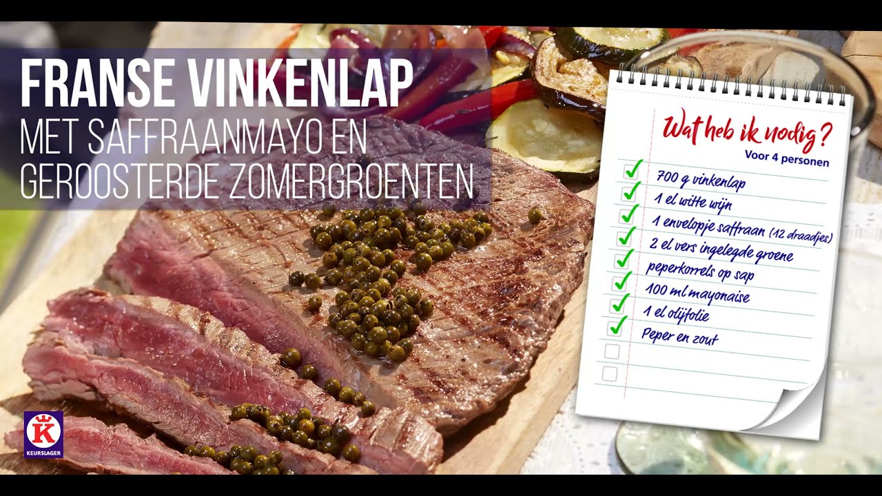 Franse vinkenlap met saffraanmayo en geroosterde zomergroenten