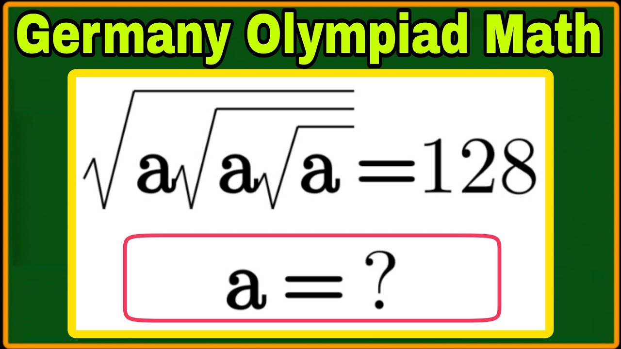 Germany | Tricky Olympiad Math Problem|Can You Solve This Nested Square Root Problem? #trickymath 