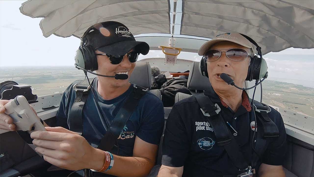 Departing Oshkosh in style - the_candourist and airshow announcer Rob Reider fly together
