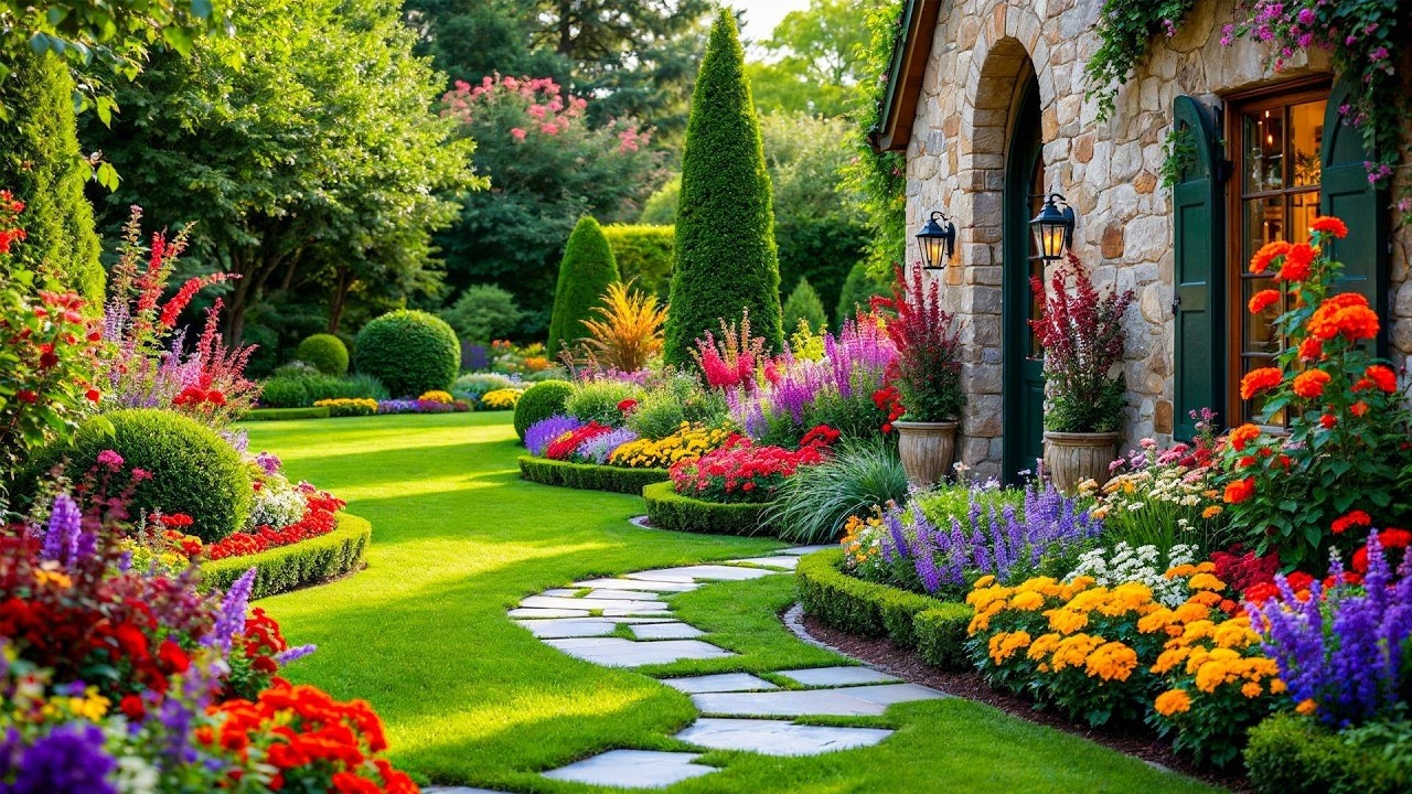 Calming Piano Music in a Beautiful Garden 🌸 Relaxing Background Music
