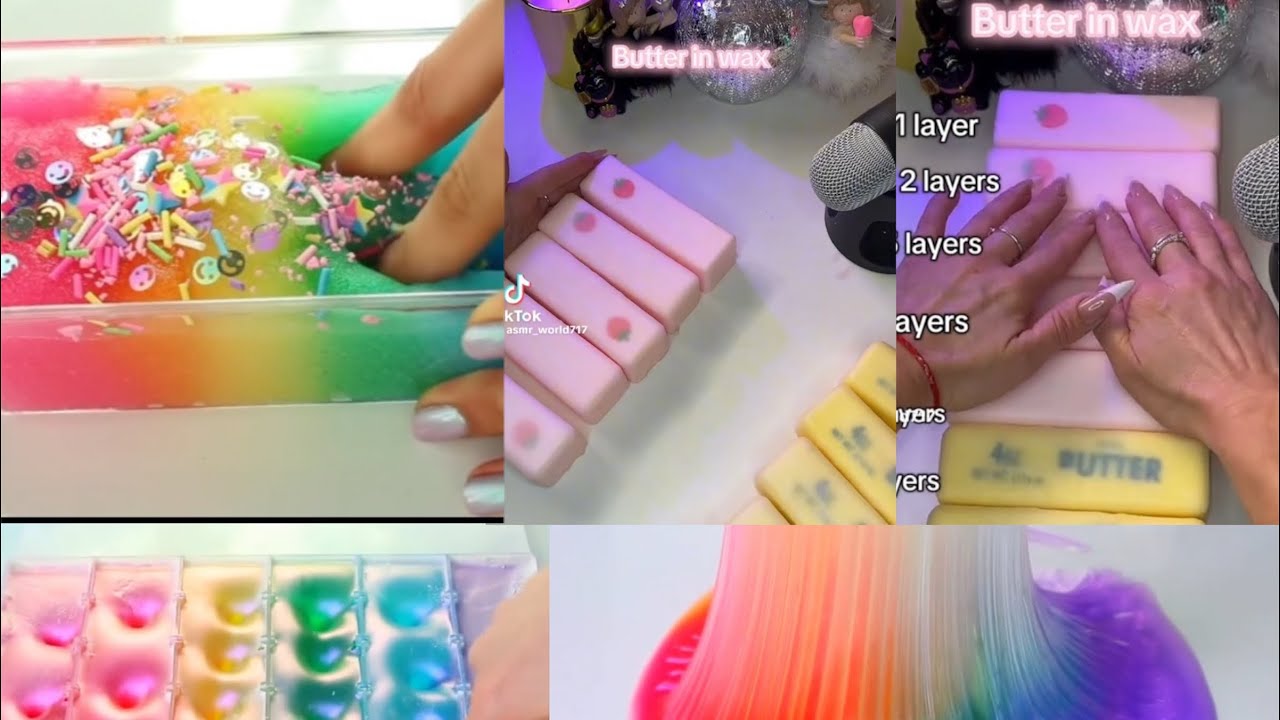Satisfying wax covered items and asmr compilation! #asmr #squishy #fyp #satisfying 