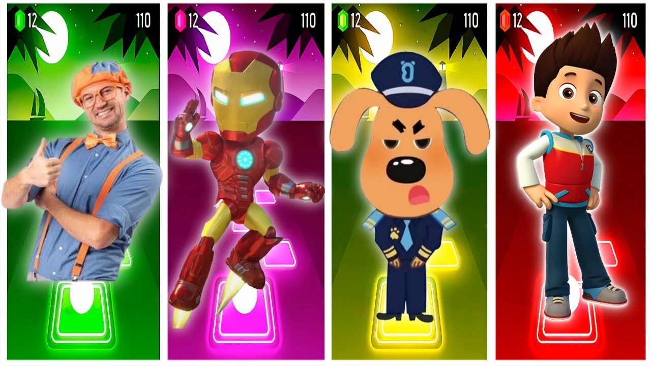 Blippi🆚Ironman jr🆚Sheriff Labrador🆚Paw Patrol