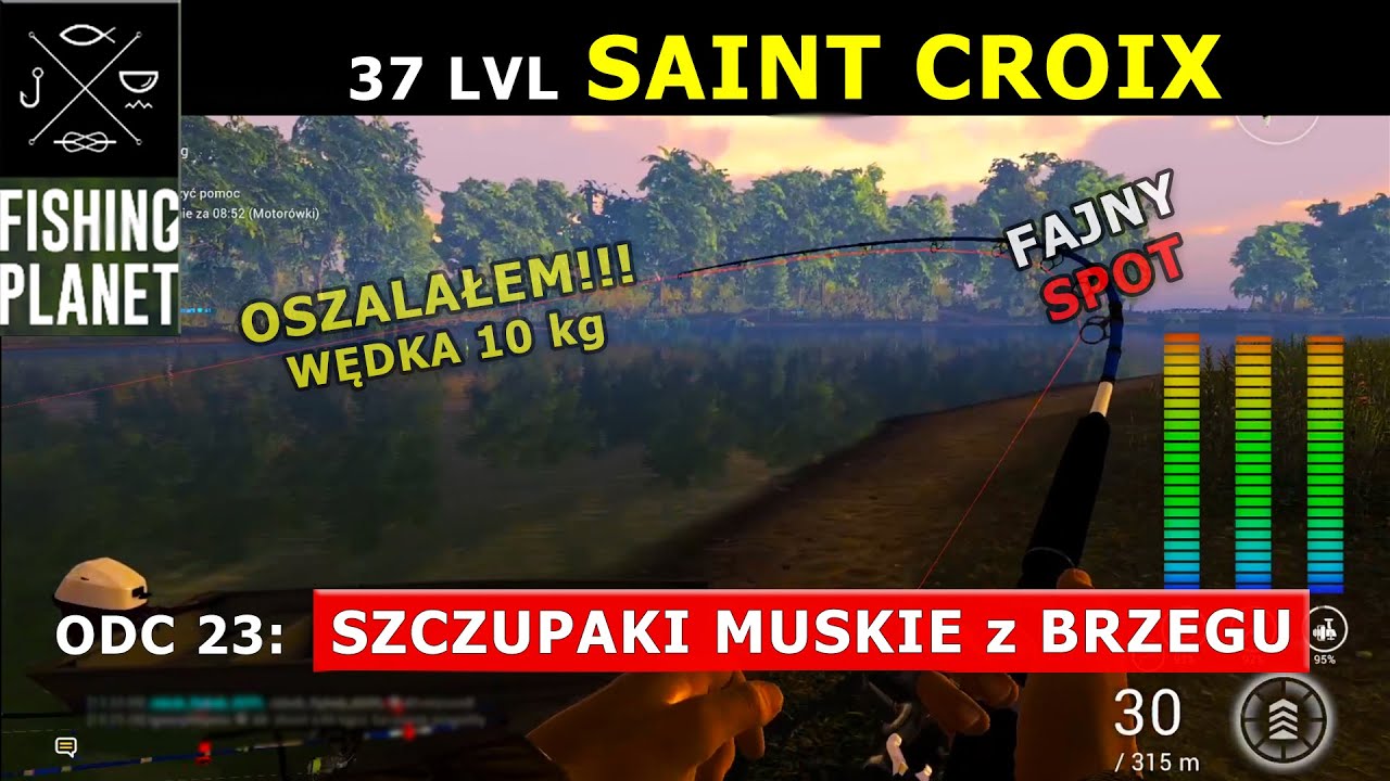 FISHING PLANET - OSZALAŁEM unikatowe szczupaki muskie gołe z brzegu. Saint Croix Michigan poradnik.