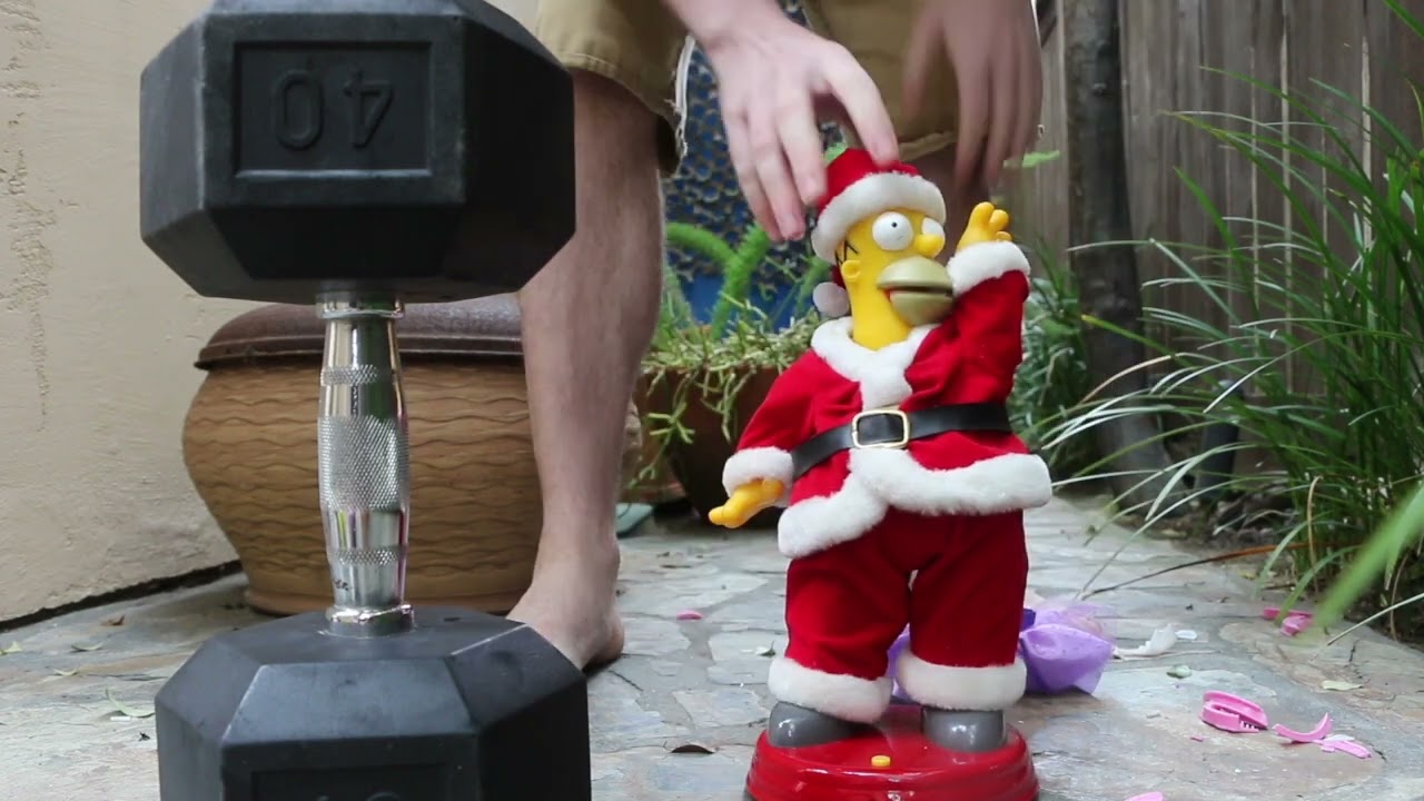 Cocomelon Dancing JJ Doll, Butterfly Ballerina Minnie and Homer Simpson Santa TRIPLE DESTRUCTION
