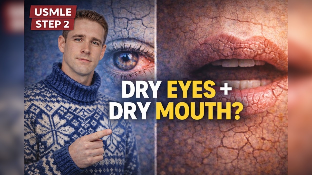 Dry Eyes + Dry Mouth: What's the Best Next Step? | CRASH! USMLE Review Series